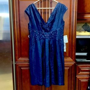 Beautiful lightweight navy blue dress with gorgeous beading